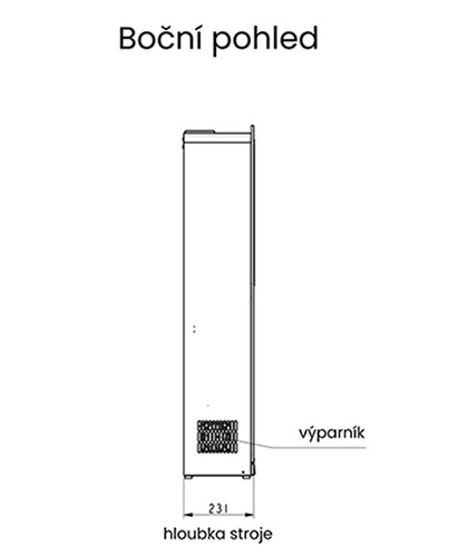 Školní pítko onnwater - boční pohled