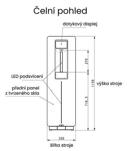 školní pítko onnwater čelní pohled
